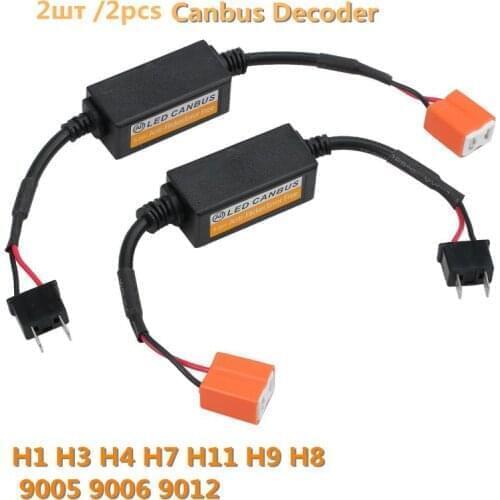 H1/H3 H4/H7/H11/H9/H8/9005/9006/9012 Car LED Headlight Canbus Decoders Canceller Error Free Warning Resistor Anti Flicker