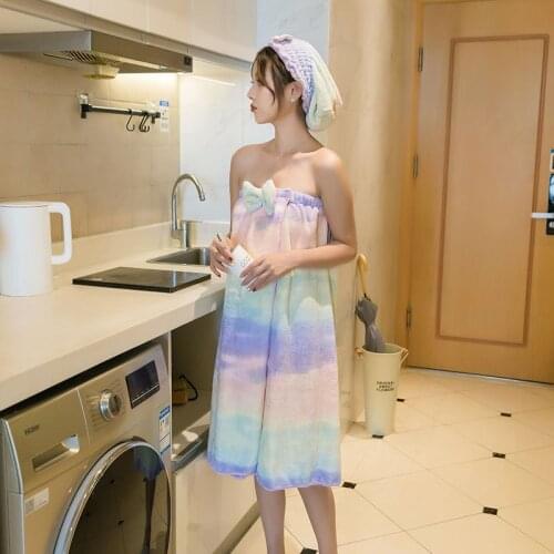 75x150cm Rainbow Design Bath Towel Towelling Bathrobe Bathroom Soft Microfiber Magic Absorbent Towel for Women Quick- Dry Bath