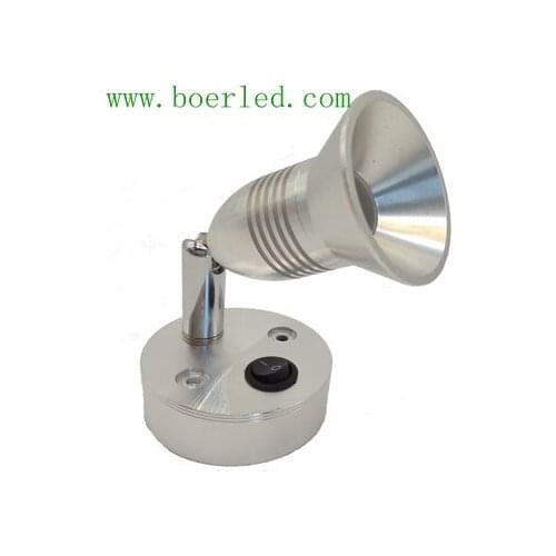 FREE SHIPPING 2W 12V 24V BEDSIDE READING WALL LIGHT WITH SWITCH