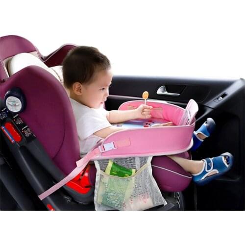 Car Baby Seat Table Portable Multifunctional Cartoon Baby Child Kid Car Safety Seat Chair Tray Toy Food Drink Cellphone Holder