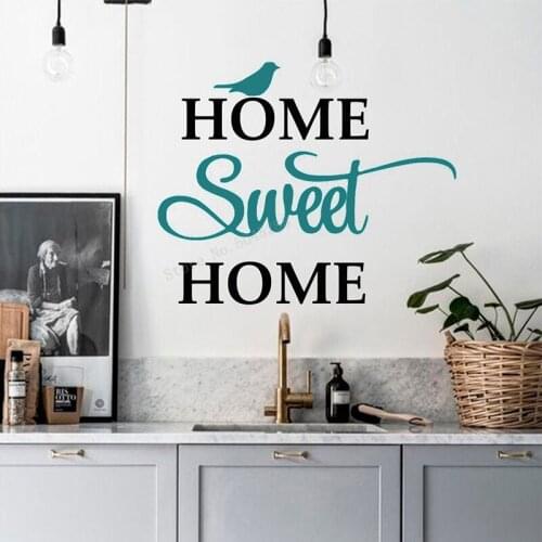 Exquisite Home Sweet Home Phrase Wall Stickers Art Decal For House Decoration Wall Decals Bedroom Vinyl Mural Wallpaper LL1289