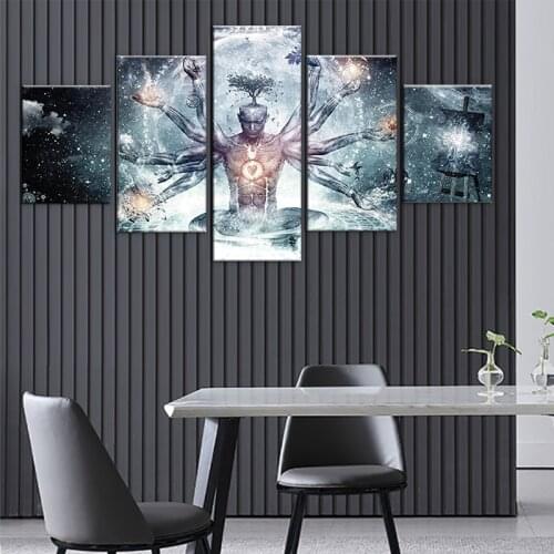 Painting Modular Picture Modern Cuadros 5 Panel Alex Grey Decoration Canvas Art Framework Wall For Living Room Kids Room