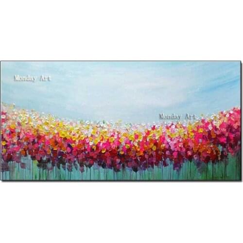 Flower painting Hand Painted Flower Oil Painting paintings on the wall Picture Cuadros Wall Artwork Home Decor For Living Room