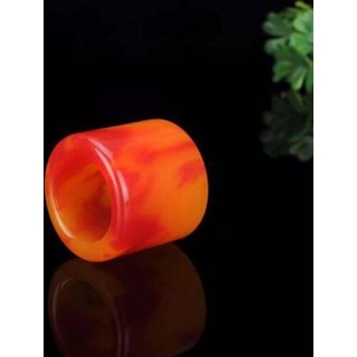 CHINA FOLK Traditional jade carving- Jade Thumb ring