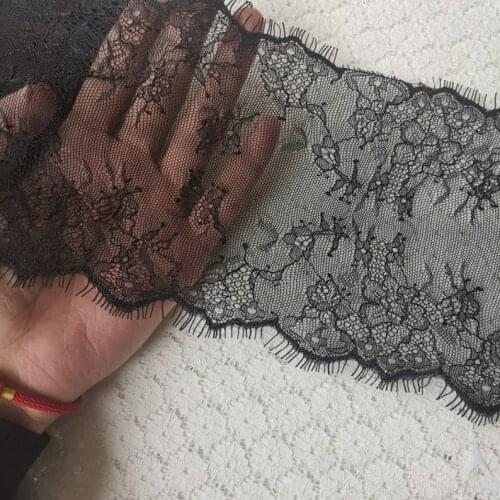 French Floral Chantilly Lace Fabric, Soft, Colors Off White Or Black, 3 Yards Long