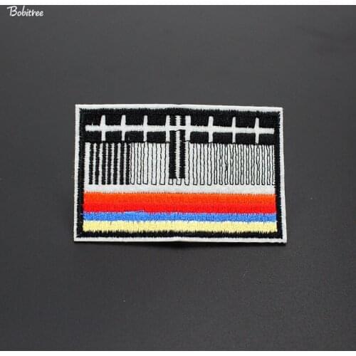 Square Embroidered Cloth Decoration Patch Badges Iron on Apparel for Clothing Jacket Jeans DIY Accessory