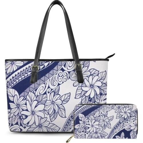 Best Selling Polynesian Traditional Tribal Print Women Purses And Handbag Sets Casual Ladies Hand Bags tote Girl Handbags custom