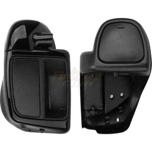 Motorcycle Vivid Black Lower Leg Warmer Vented Fairing Glove Box Fit For Harley Touring Road King Street Glide Model 2014-2021