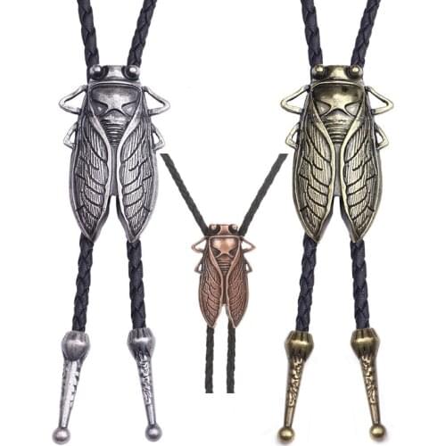 Animal Cicada Bolo Tie For Men Women Novelty Neckties Kravat Western Cowboy Southwest Bola Tie Chain Males Accessories Necklace