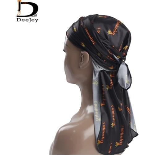 Customized full over logo repeat men durag