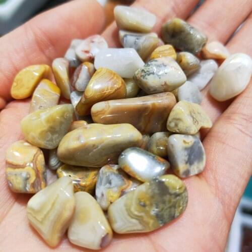 Natural crazy agate gravel ore crystal stone aquarium stone, garden stone decorative healing energy stone