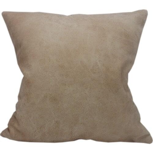 CURCYA Imitation Leather Cushion Cover Solid Colors Sofa Car Waist Seat Cushion Case Decorative Throw Pillow Covers