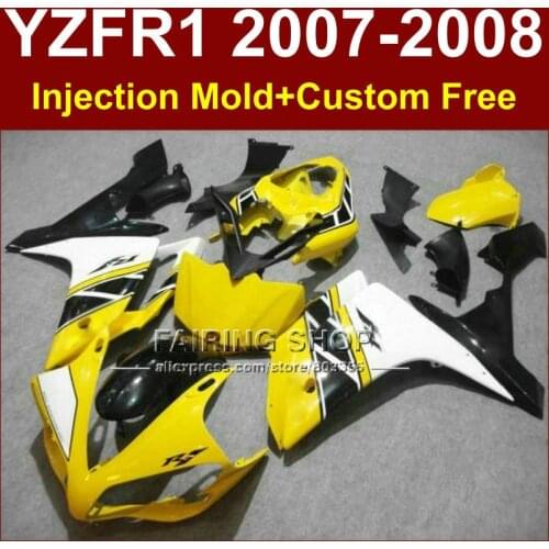 Low price yellow fairings set for YAMAHA YZFR1 2007 2008 fairing kit R1 YZF R1 YZF1000 YZF 1000 07 08 F5TG+7Gifts