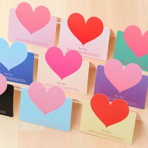 Romantic LOVE Heart Greeting Card Wishing Card LOVE Blessing Card Blank Inside PostCard Birthday Wedding Valentines Day