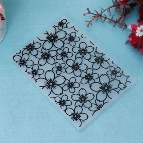 Plastic Embossing Folder Template For DIY Scrapbook Photo Album Card Paper Craft Flower E56C