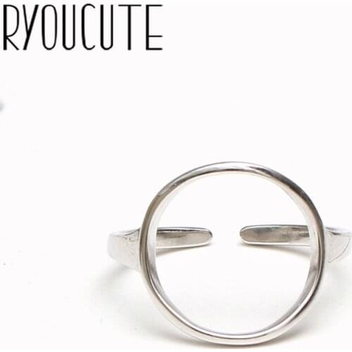 Trendy Personality Punk Circle Rings For Women Men Lady Girls Resizable Size Rings Party Jewelry Charm Gifts 2021