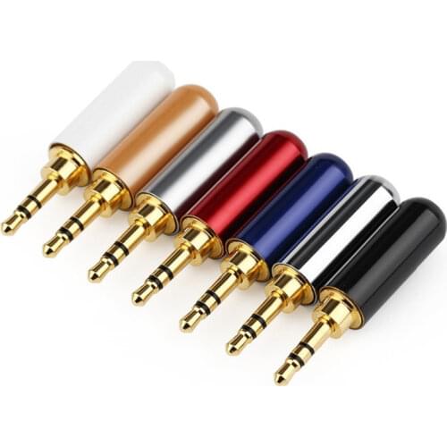 Wholesale Jack 2.5 mm Earphone Plug Solder Speaker Connectors 3 Poles 2.5mm Wire Connector For 4.0mm Headphone Upgrade Cable