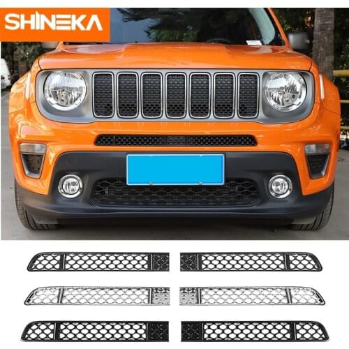 Exterior Stickers For Jeep Renegade Car Front Grille Mesh Insect Net Decor Protection Cover Accessories For Jeep Renegade 2019