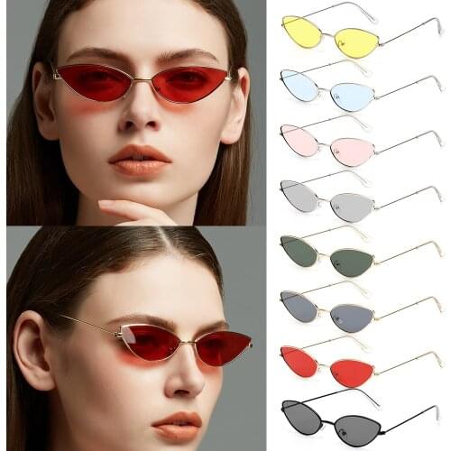 Womens Fashion Sunglasses Retro Small Frame Sunglasses Ladies Trend Shades UV400 Eyewear Auto Moto Accessory