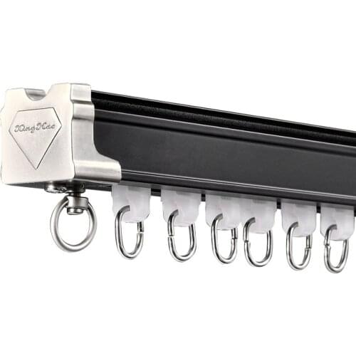 Heavy-Duty Track for Bay Window Aluminum Alloy Silent Curtain Rod Curtain Accessories Customized