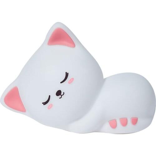 Cat Light Discoloration Silica Gel Room Light Silicone Night Light Portable Silicone Night Light Bedside Lamp Sensory Switch
