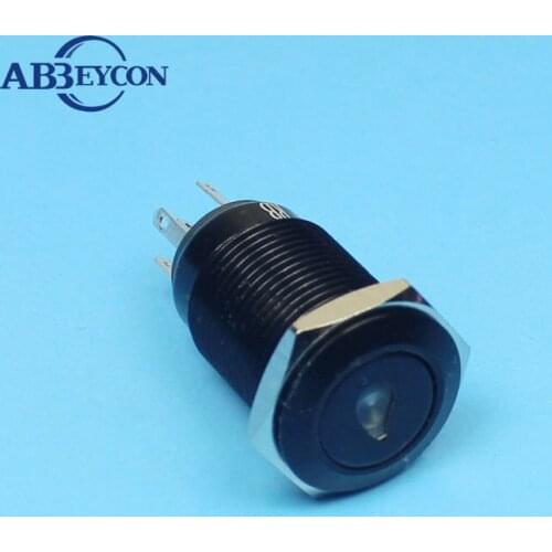 TY 1693F 1NO1NC/2NO2NC flat head oil dot illuminated anti-vandal button switch black 16mm momentary push button switch