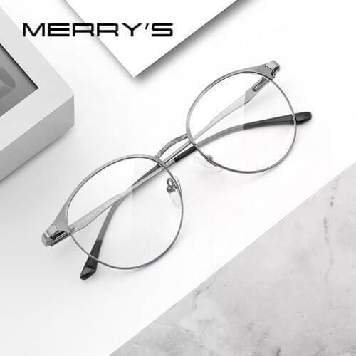 MERRYS DESIGN Titanium Alloy Glasses Frame Women Prescription Eyeglasses Vintage Ultralight Myopia Optical Frame Eyewear S2169