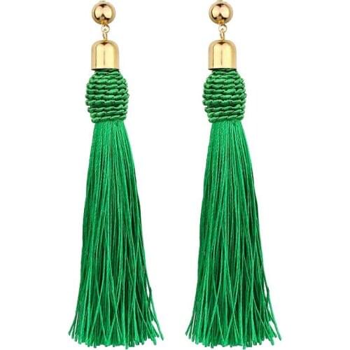 Women Bohemian Long Tassel Dangle Earrings Women