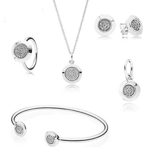 NEW 100% 925 Sterling Silver Necklace Original Pendant Bead Fit Bracelet DIY Jewelry Ring Earring Sending Woman Birthday Gift