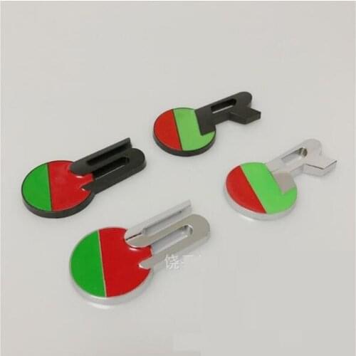 10pc New Car Styling 3D Metal Silver Black S R Emblem Grill Sticker Rear Badge For Jaguar S R XE XF XJ