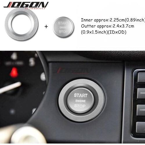 2pcs For Jaguar XE XJ XJR XJR-S XF XFR XFR-S F-Type F-Pace E-PACE 2019 Car Accessories Engine Start Stop Button Ring Cover Trim