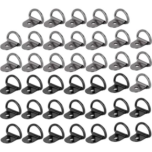 40Pcs Steel D Shape Tie Downs Durable Lashing Rings Foldable Heavy Duty for Loads on Trailers Case RV Boats SUV Heavy Machinery