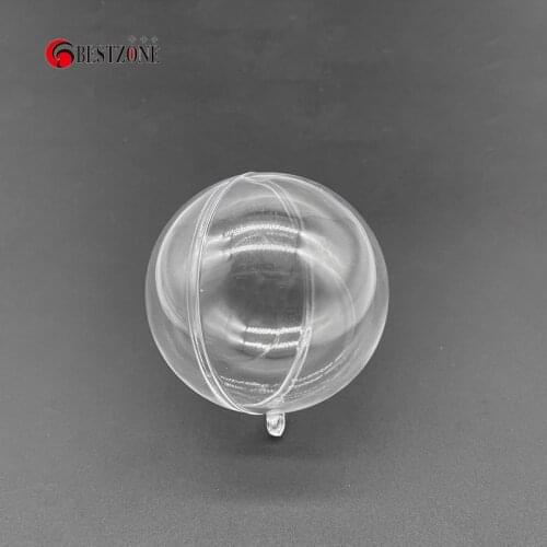 5Pcs 70MM 7CM Transparent Openable Plastic Christmas Ball Drop Hanging Clear Tree Ornament Gift Present Box Wedding Romantic