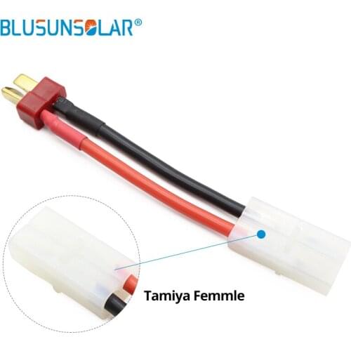 5 pcs/Lot hot selling Tamiya Female to Dean Plug Male 14 AWG Silicone Wire Connector Adapter 60mm