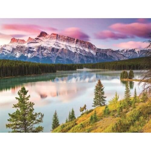Natural Scenery Mountain Lake Diy 5D Mosaic Diamond Painting Full Square Drill Crystal Rhinestone Embroidery Sale Creative Decor