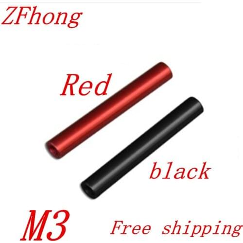 10pcs/lot aluminum spacer M3*5/6/8/10/12/15/20/25/30/35/37/40/45/50 black or red aluminum standoff