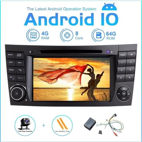 Android 10 Car Multimedia Player Auto Stereo For Mercedes Benz E-Class W211 E300 CLK W209 CLS W219 GPS Radio + Fiber Decoder