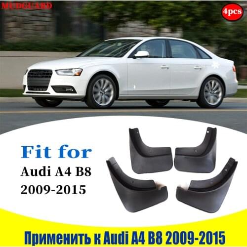 2009-2015 Mudflaps 4 pcs Ste FOR Audi A4 B8 Mudguards Fender Mud Flap Guard Splash Mudguard Fenders car accessories auto styline