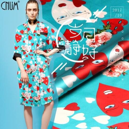 CNUM SP607 Pure Silk/ Heart of Queen/ Silk Fabric 93% Silk 7% Spandex Elastic/ Width 1.29yd Thickness 19mm/Unit:meter