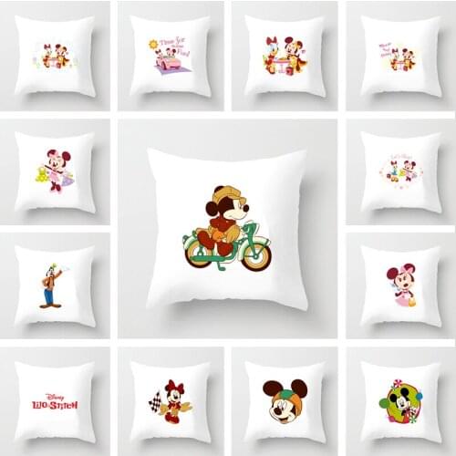 Mickey Minnie Decorative pillowcase lovely Pure white boy girl Pillowcase for bedroom decoration Home Decorative pillowcase