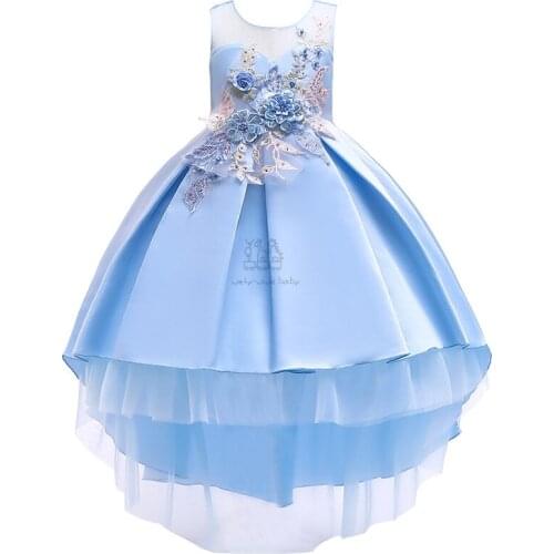 Kids Tutu Birthday Princess Party Girls Dress Infant Floral Children Bridesmaid Elegant Kids Dress for Girl baby Girls Clothes