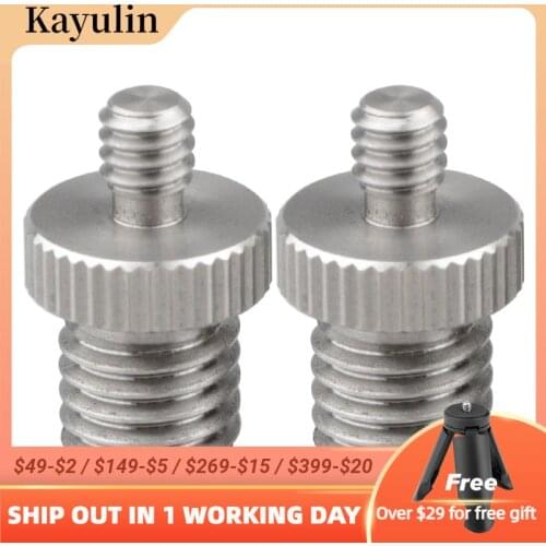 Kayulin Double end Screw Adapter 1/4 inch Male to M12 Male for DSLR Rig Photo Studio Accessories