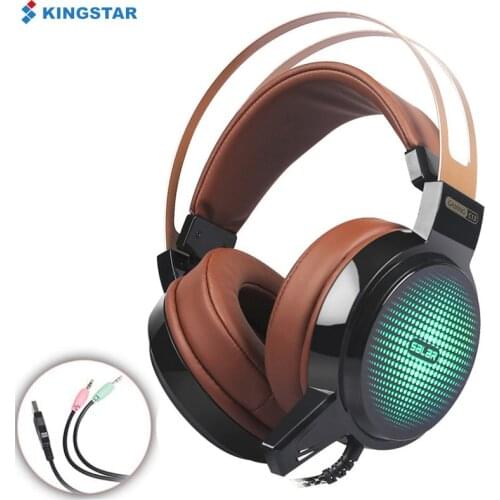 C13 Gaming Headphones Wired Earphone with Microphone LED Light Over Ear Stereo Deep Bass Game Headset for PC Computer Gamer