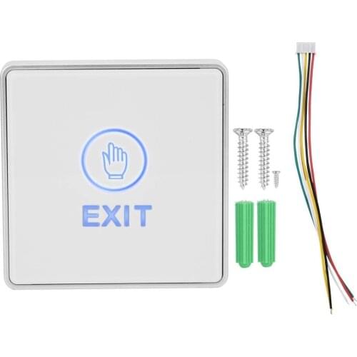 Touch Sensor Door lock Exit Release Button Switch with LED Light NO NC COM Exit Access Control Switch Button
