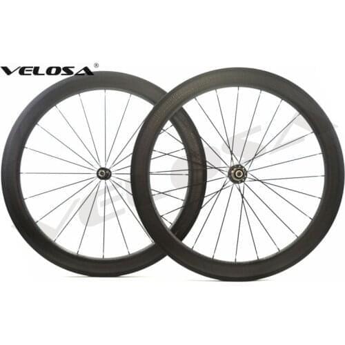 Velosa 454 58mm dimple wheels,700C road bike carbon wheels,special brake track,clincher/tubular version