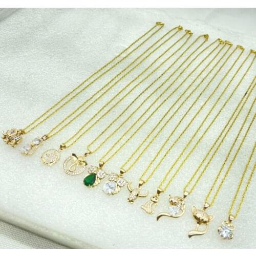 Korea Fashion cute Animal With Diamond Pendant Owl Elephant Necklace For Women Gold Color Statement Necklace Jewelry Gifts