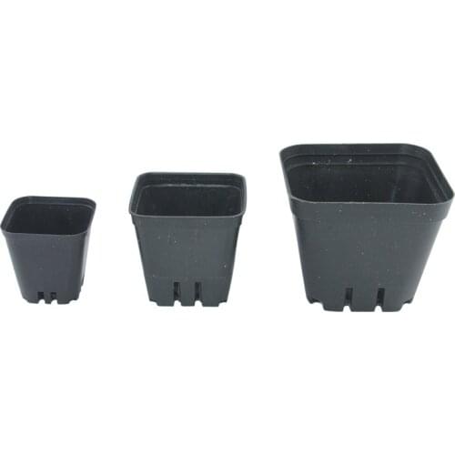 100pcs Small Plastic Flowers Plants pot Nursery Pot Plant Seedling Pouch Holder Raising Bag Nutrition Block Pots Garden Supplies