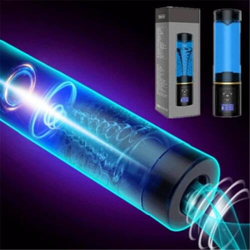 Male Masturbator Cup Electric Penis Enlargement Vacuum Pump Penis Extender Erection Delay Training Spa Sex Machine For Man toys