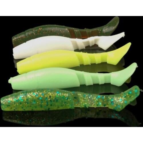 6Pcs Soft T Tail Fish Bait 7cm 4.6g Artificial Jigging Bait Soft Jigs Swimbait Fishing Lures