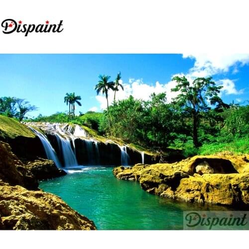 Dispaint Full Square/Round Drill 5D DIY Diamond Painting "Water tree" Embroidery Cross Stitch 3D Home Decor A10995